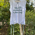 ציצית גופיה פתיל תכלת עבה ראדזין- קשירה ספרדית עבודת יד